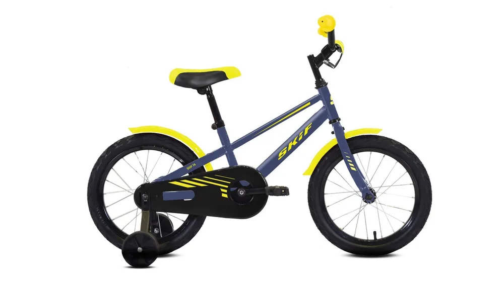Детский велосипед SKIF 14 AL 14 2022, серый/желтый, IBK22OK14003