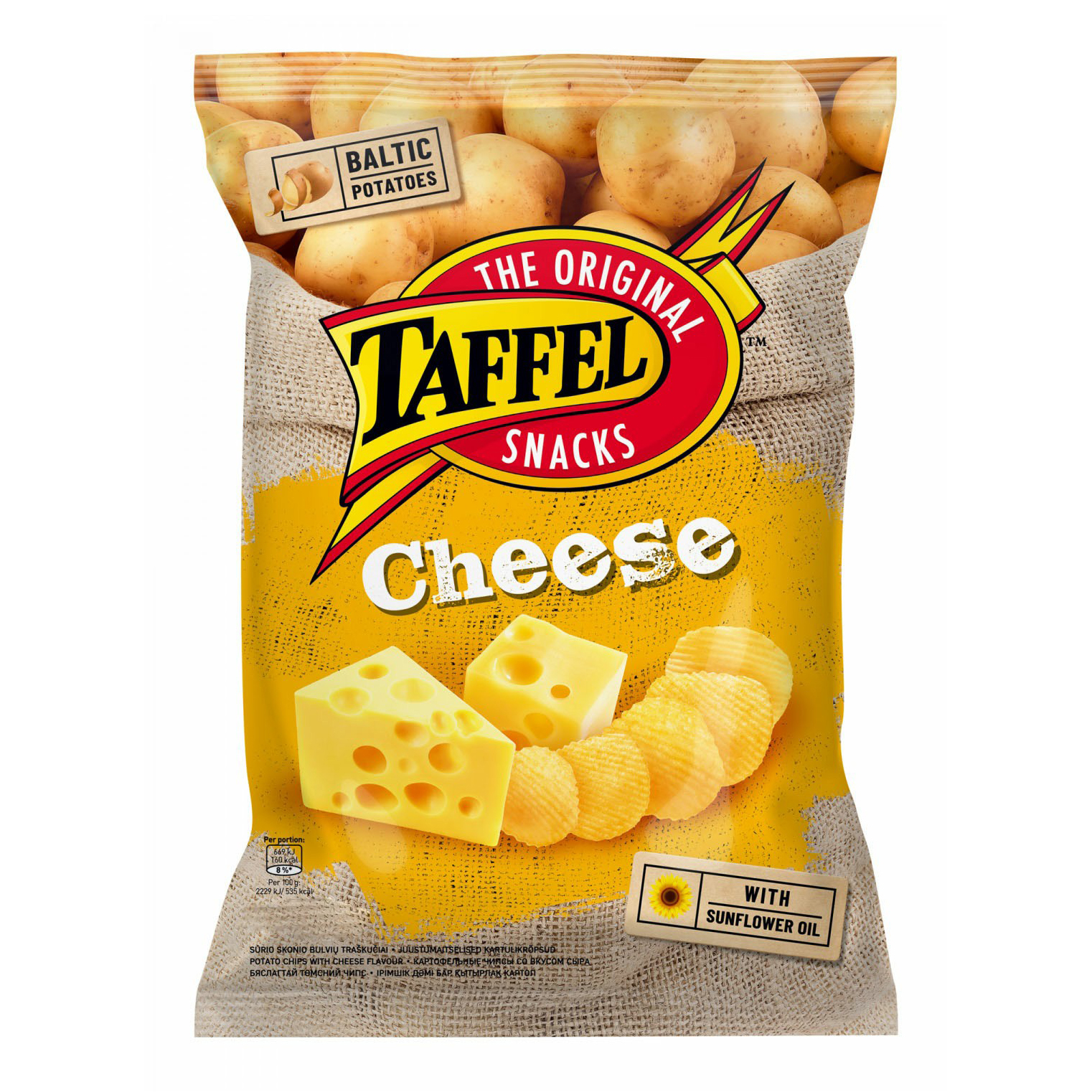 

Чипсы картофельные Taffel со вкусом сыра 75 г