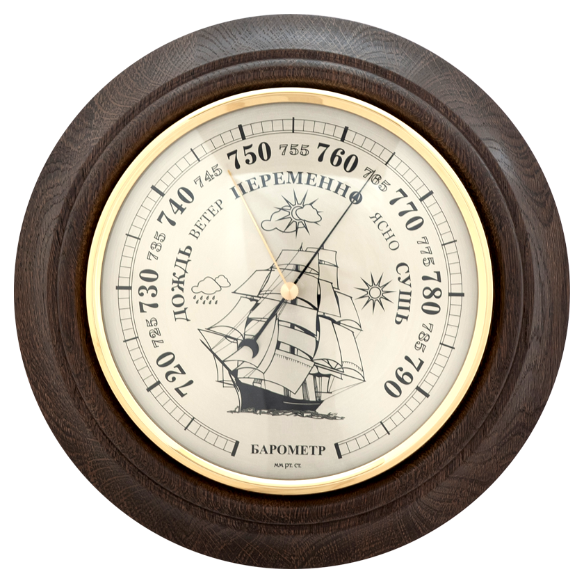 Барометр СМИЧ БМ-5 кораблик (Массив дуба)