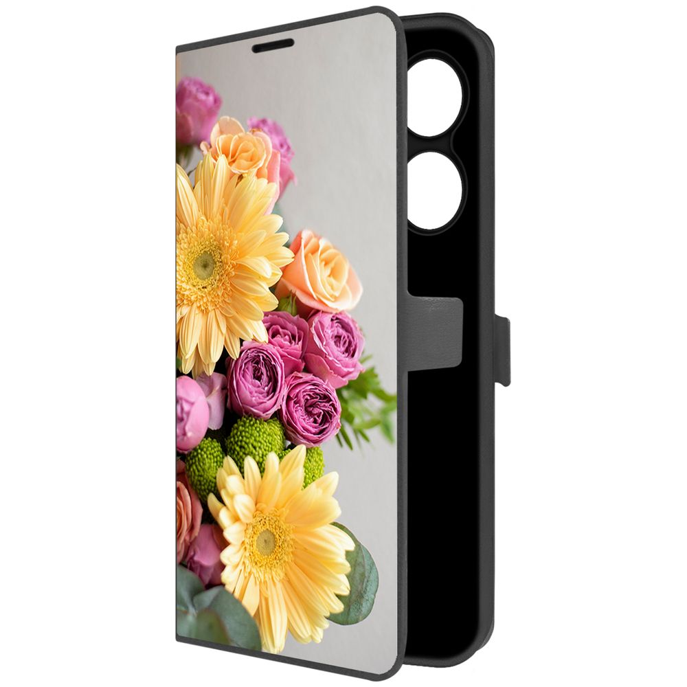 

Чехол-книжка Krutoff Eco Book для Samsung Galaxy M04 (M045) Букет (черный)