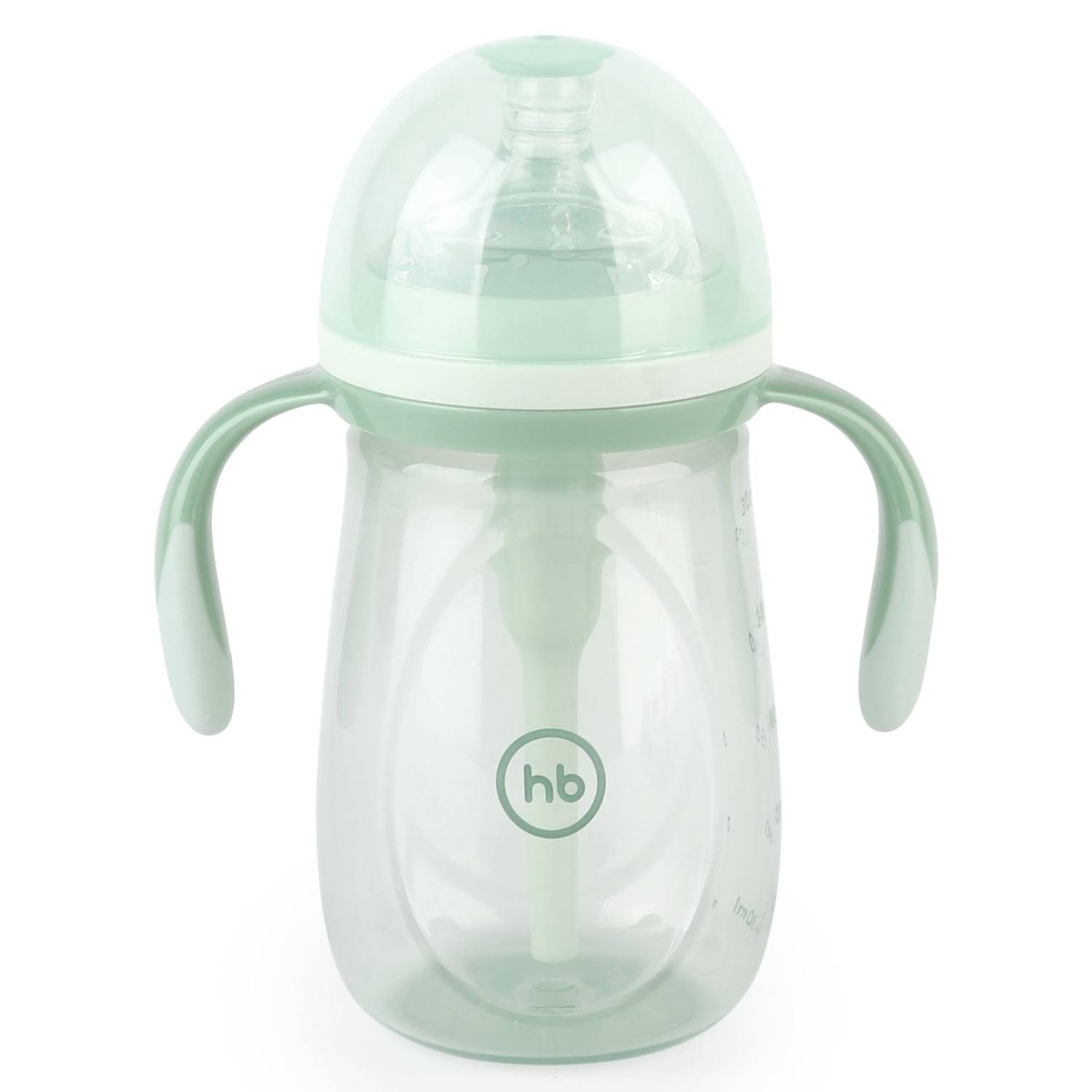 

Бутылочка антиколиковая с силиконовой соской Happy Baby с ручками цвет: olive 300 мл, Зеленый