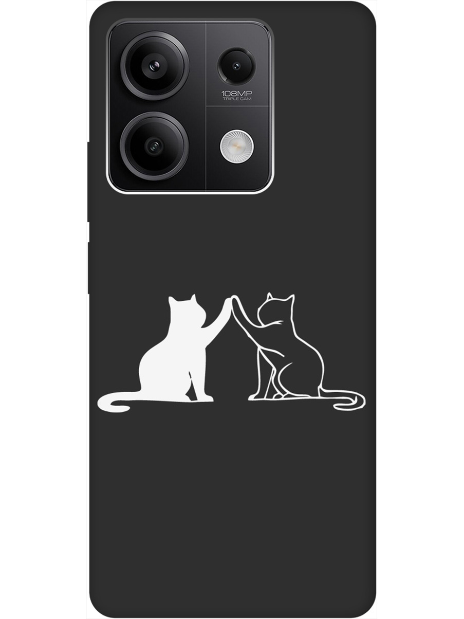 

Силиконовый чехол на Xiaomi Redmi Note 13 5g с рисунком "Cats W" Soft Touch черный, Черный;белый, 20012077