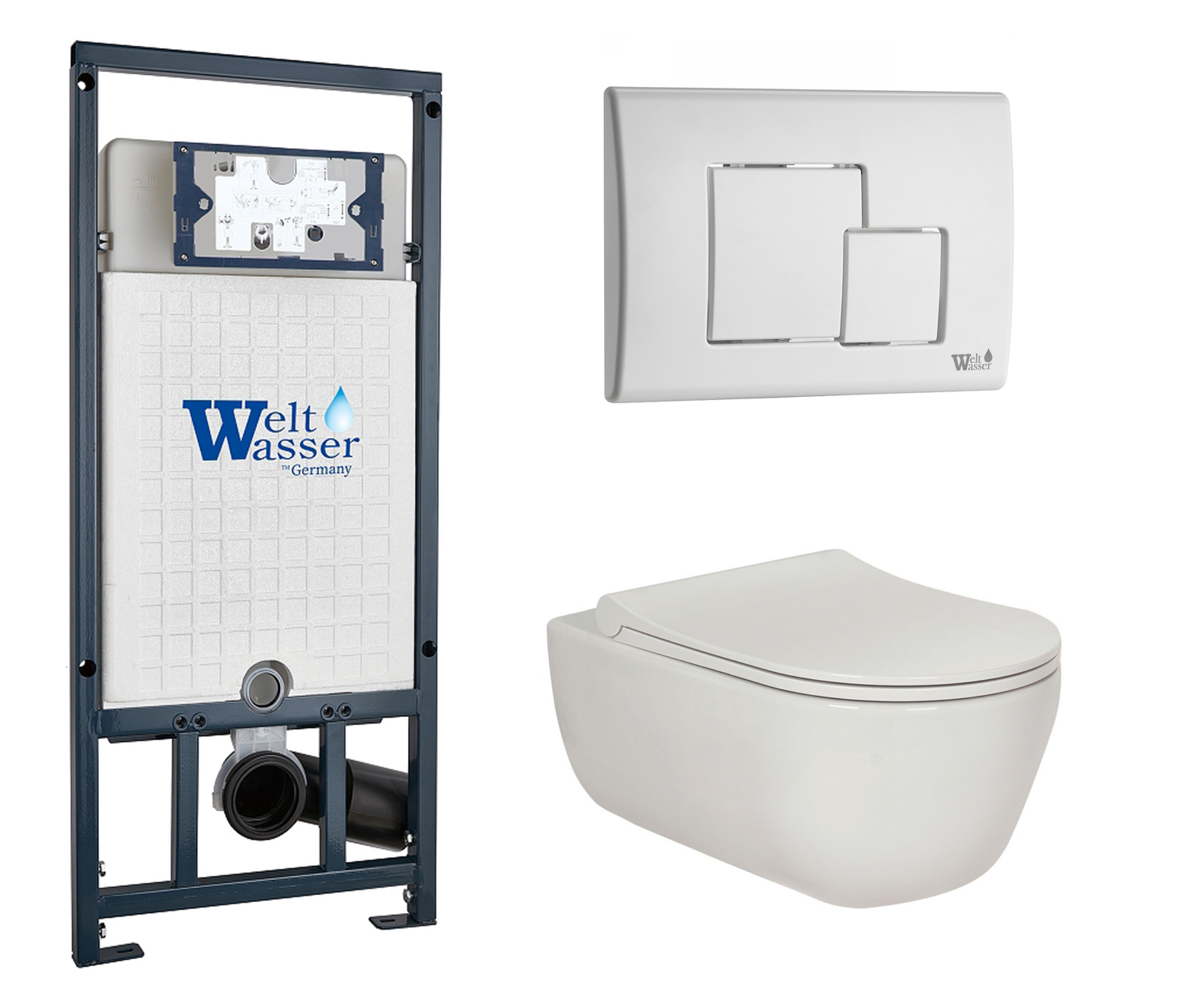 

Комплект: инсталляция WeltWasser Marberg 507 + унитаз Ego XL с кнопкой белой