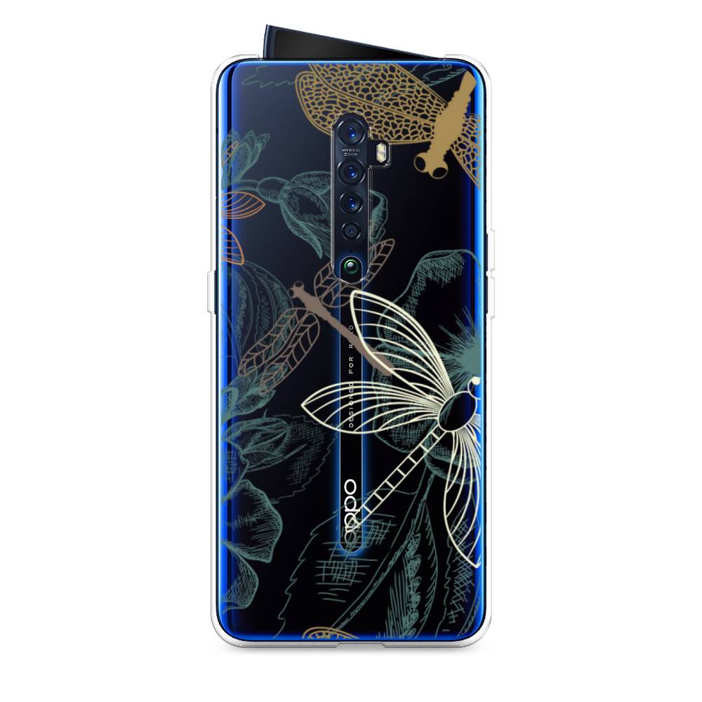 

Чехол Awog на Oppo Reno 2 "Тени стрекоз", Разноцветный, 253550-8