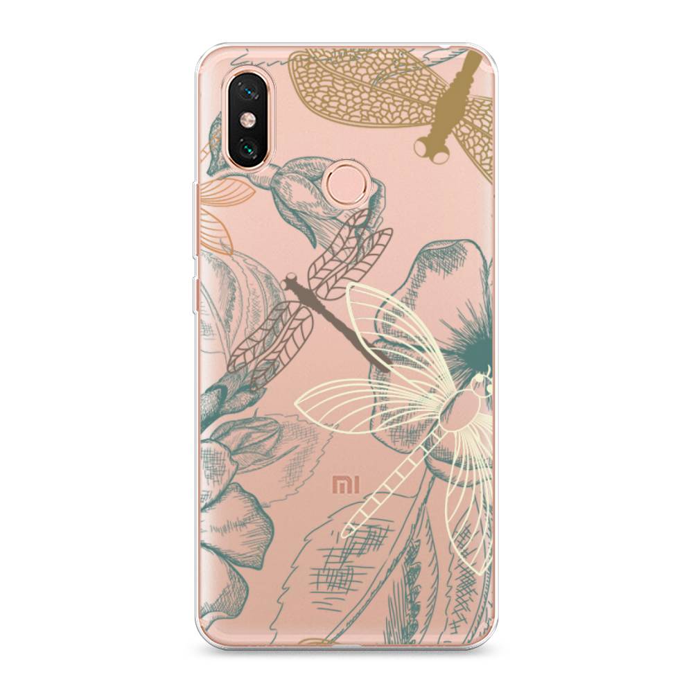 

Чехол Awog на Xiaomi Mi Max 3 "Тени стрекоз", Разноцветный, 34350-8