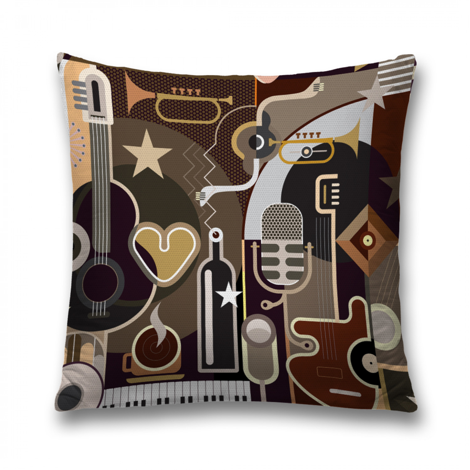 

Наволочка декоративная JoyArty "Абстракция джаза" на молнии, 45x45 см, Абстракция джаза