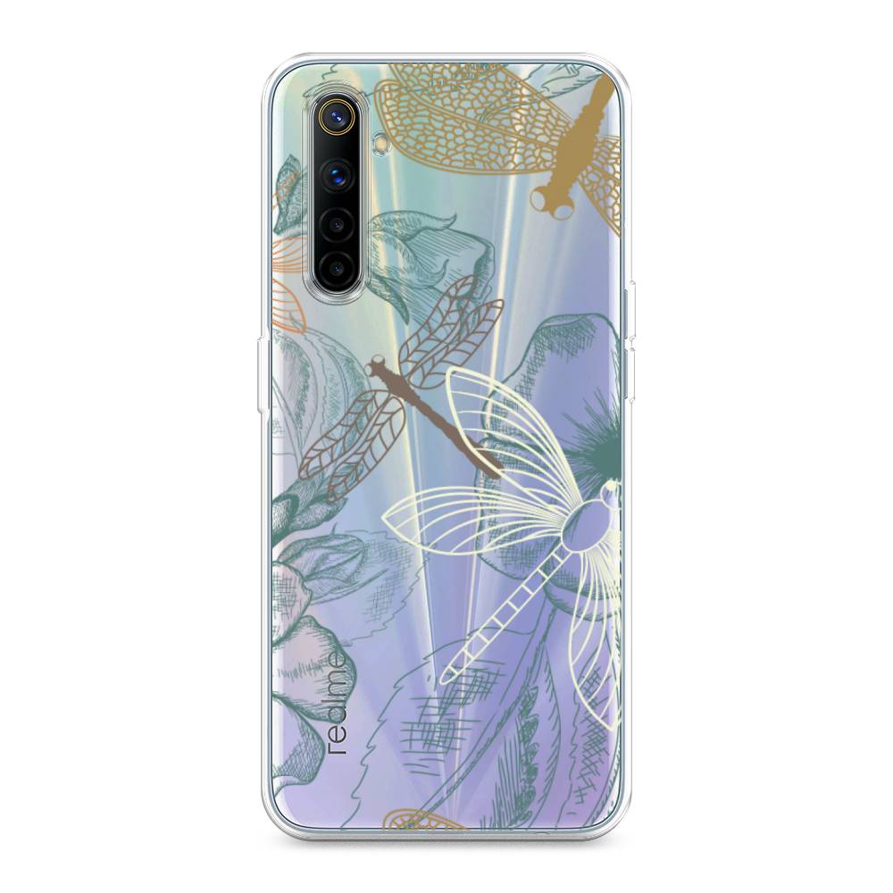 

Чехол Awog на Realme 6 "Тени стрекоз", Разноцветный, 252750-8