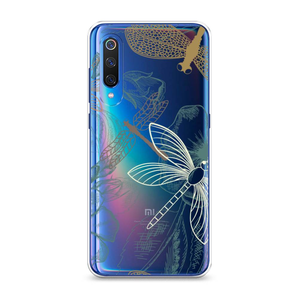 

Чехол Awog на Xiaomi Mi 9 "Тени стрекоз", Разноцветный, 34850-8