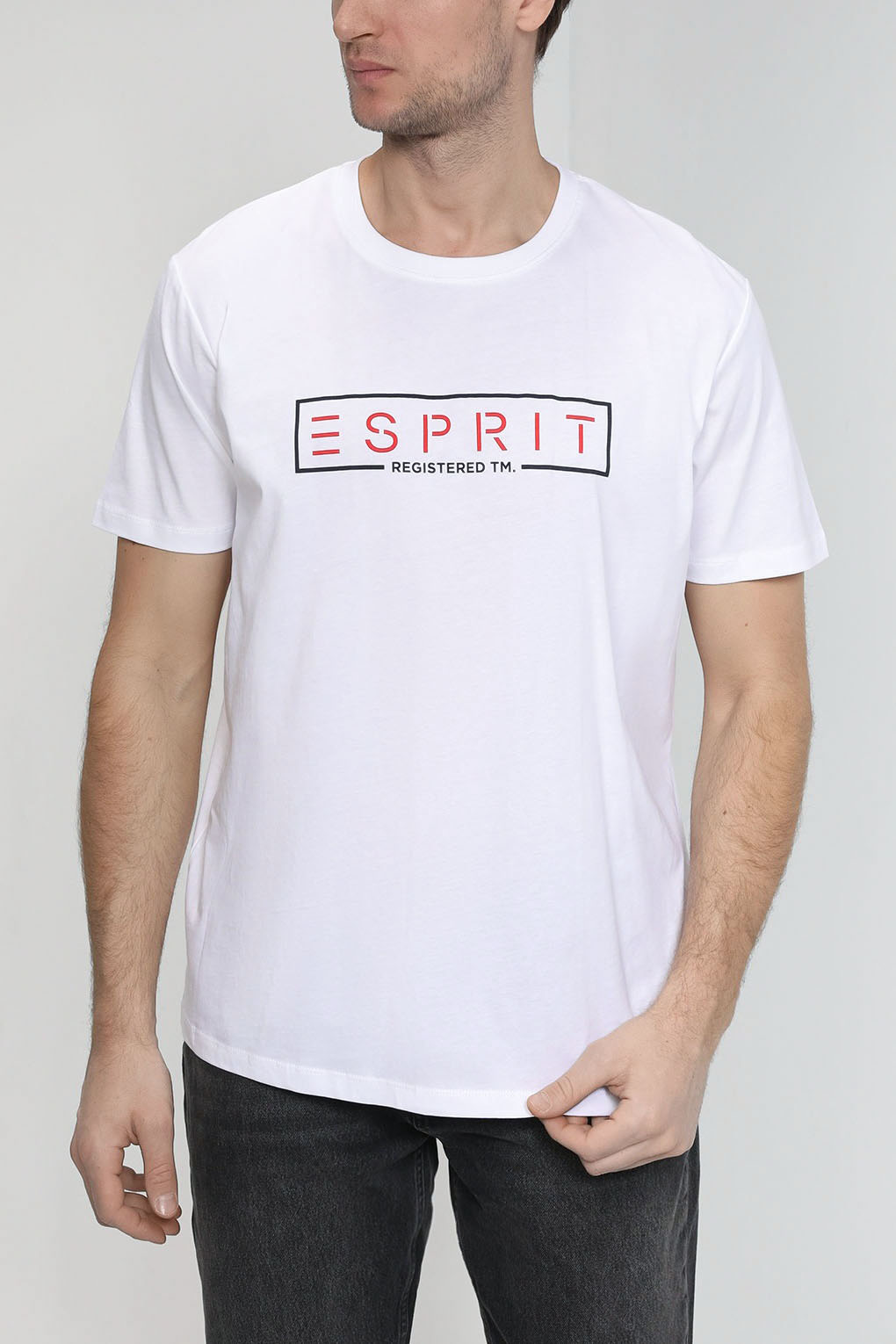 

Футболка мужская Esprit Casual 992EE2K301 белая L, Белый, 992EE2K301