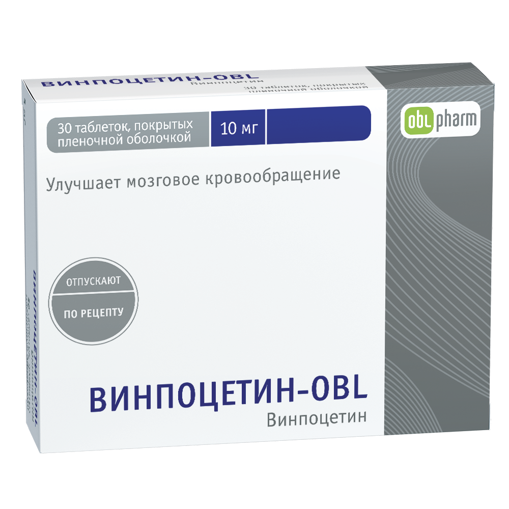 Винпоцетин-OBL таблетки 10 мг 30 шт.