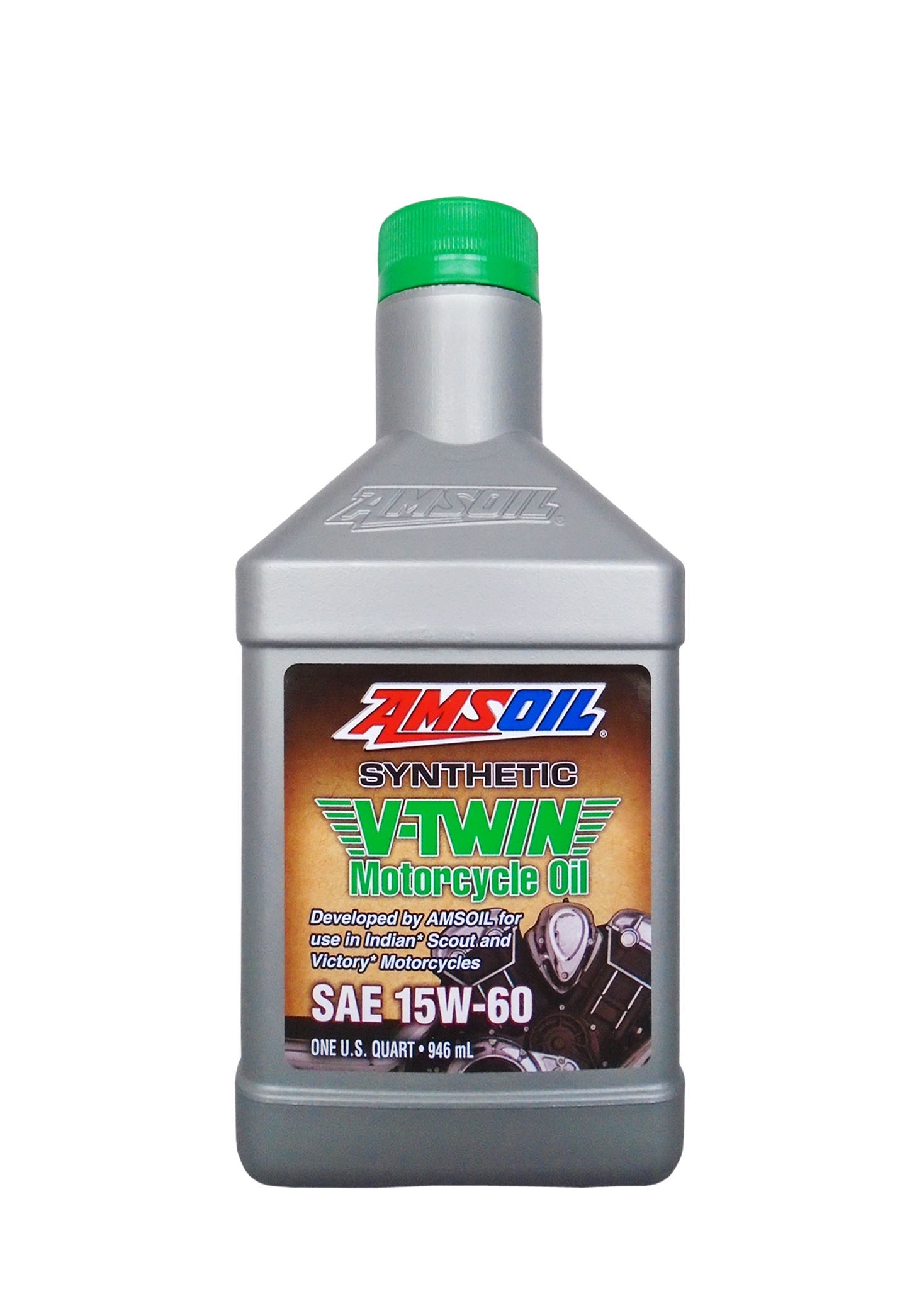 фото Мотоциклетное масло amsoil synthetic v-twin motorcycle oil sae 15w-60 (0.946л)