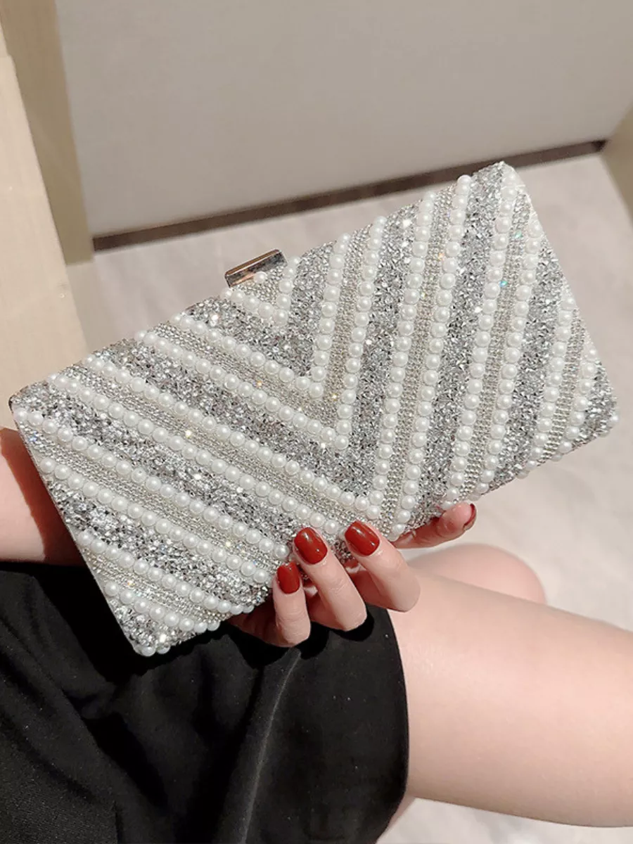 

Клатч женский CosmoMagic bijou 1, атласное серебро, 1