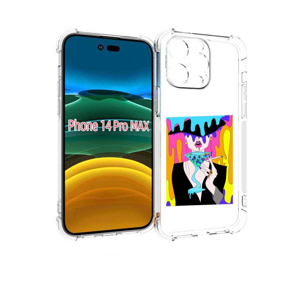 

Чехол MyPads плавленая девушка акварель женский для iPhone 14 Pro Max, Прозрачный, Tocco