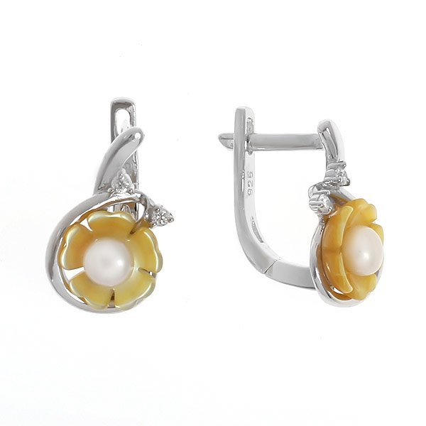 

Серьги из серебра Balex Jewellery 2433920324, жемчуг культивированный/перламутр/фианит, 2433920324