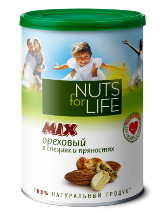 Ореховая смесь Nuts for Life в специях и пряностях 200 г