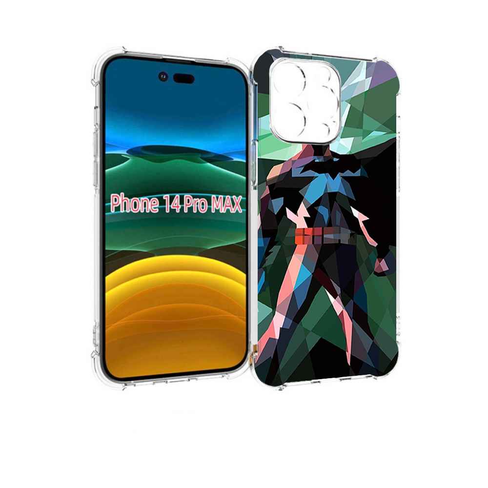 

Чехол MyPads полигональный-бэтмен-арт для iPhone 14 Pro Max, Прозрачный, Tocco