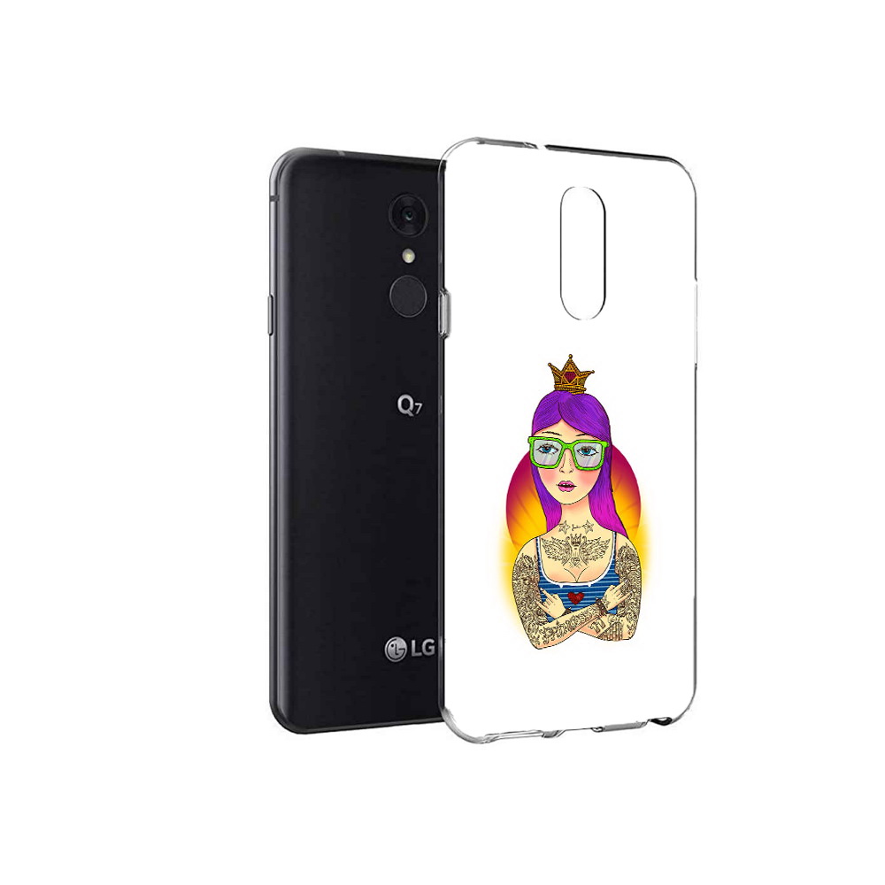 

Чехол MyPads Tocco для LG Q7 девушка в татуировках с короной (PT113427.75.305), Tocco