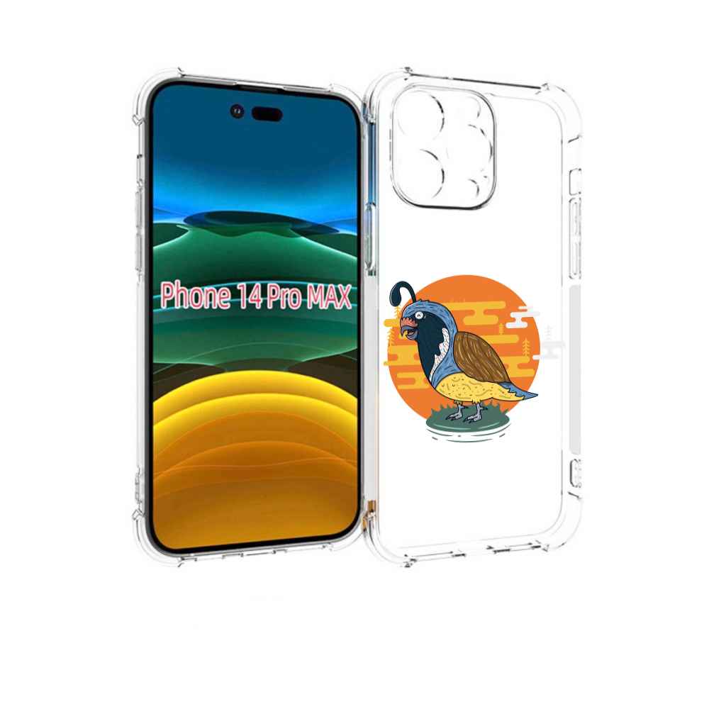 

Чехол MyPads попугай-на-острове для iPhone 14 Pro Max, Прозрачный, Tocco