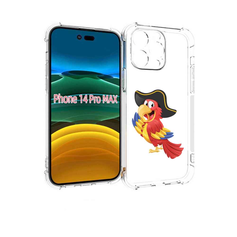 

Чехол MyPads попугай-пират для iPhone 14 Pro Max, Прозрачный, Tocco