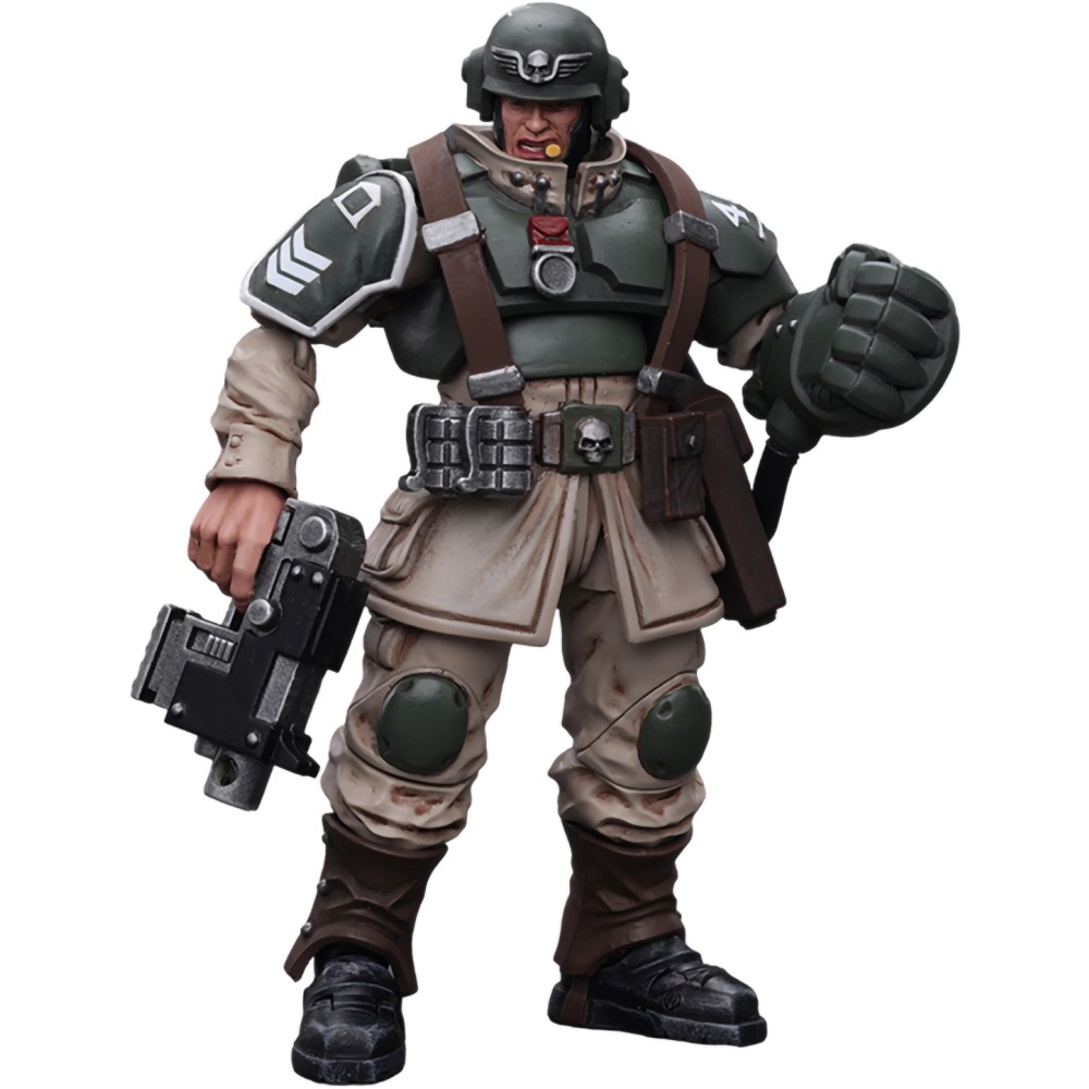 Фигурка Warhammer 40k Astra Militarum Cadian Command Squad Veteran Sergeant With Power Fis