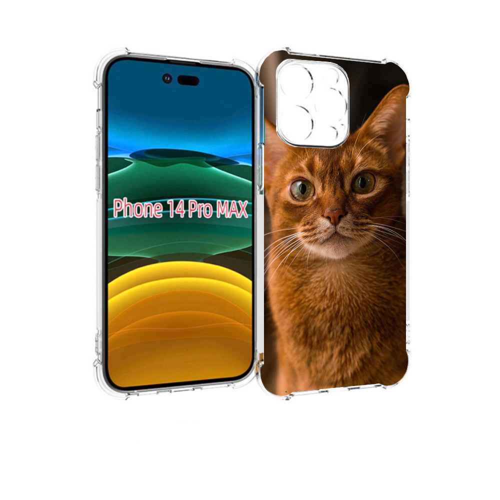 

Чехол MyPads порода кошки абисинская для iPhone 14 Pro Max, Прозрачный, Tocco