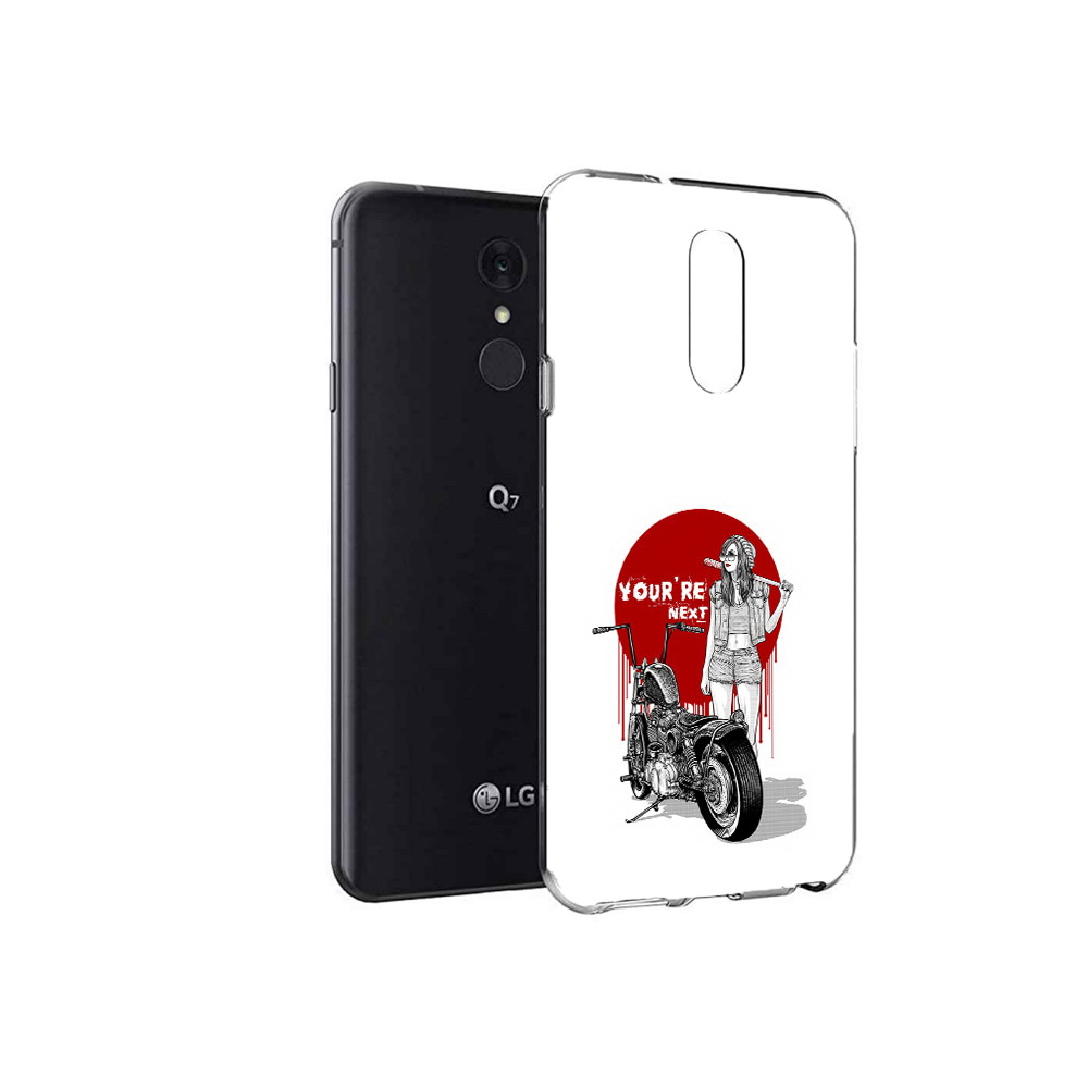 

Чехол MyPads Tocco для LG Q7 девушка с мотоциклом (PT113427.75.315), Tocco