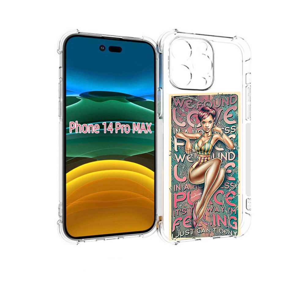 

Чехол MyPads постер-рианна для iPhone 14 Pro Max, Прозрачный, Tocco