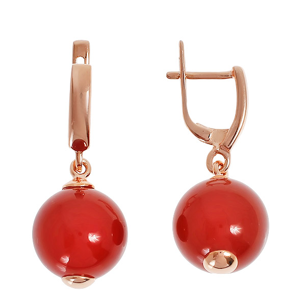 

Серьги женские из серебра Balex Jewellery 2436930117, сердолик, 2436930117