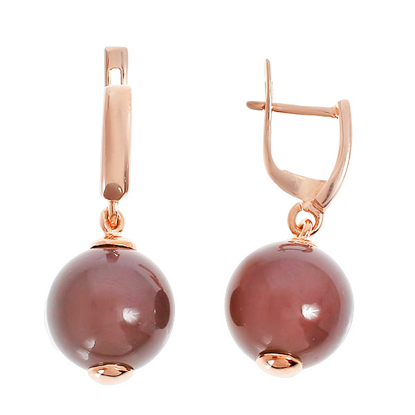 

Серьги подвески из серебра Balex Jewellery 2436930119, агат, 2436930119