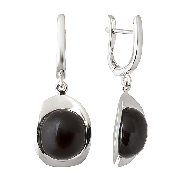 

Серьги женские из серебра Balex Jewellery 2436930175, оникс, 2436930175