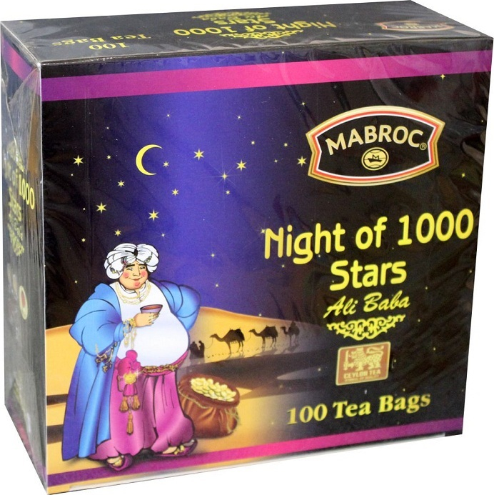 Чай Mabroc Ночь 1000 звезд в пакетиках 100 шт Шри-Ланка, 200 г
