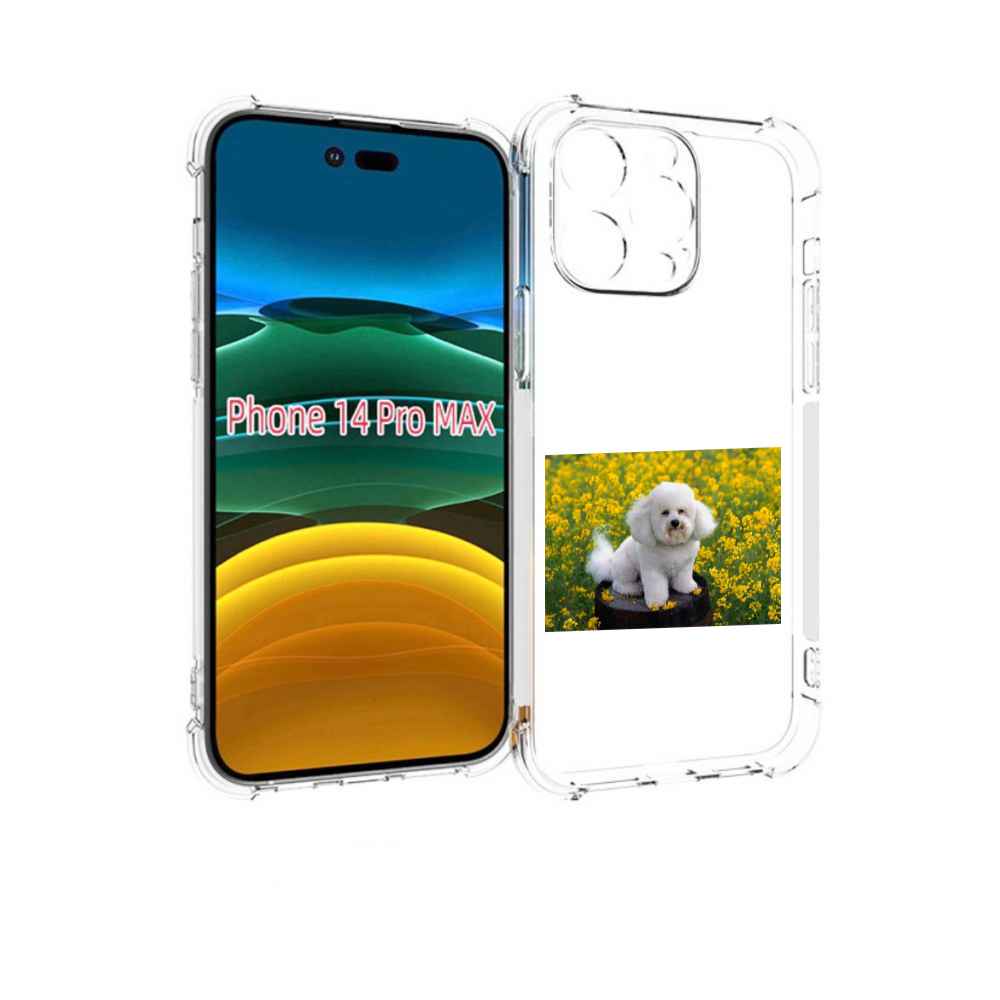 

Чехол MyPads пудель белыи для iPhone 14 Pro Max, Прозрачный, Tocco