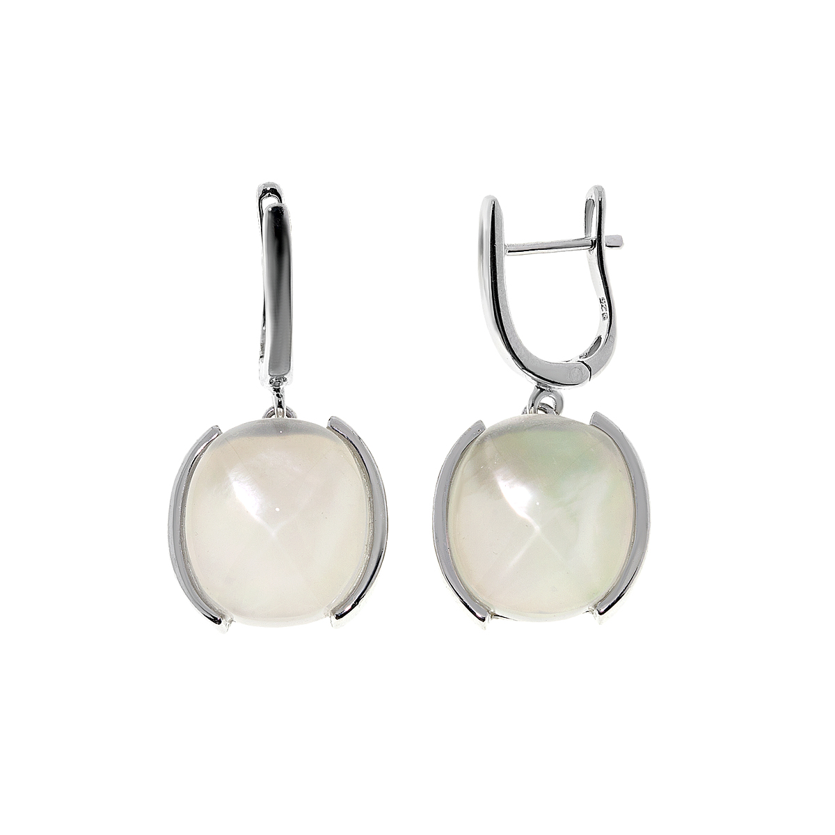 

Серьги подвески из серебра Balex Jewellery 2436930196, перламутр/стекло, 2436930196