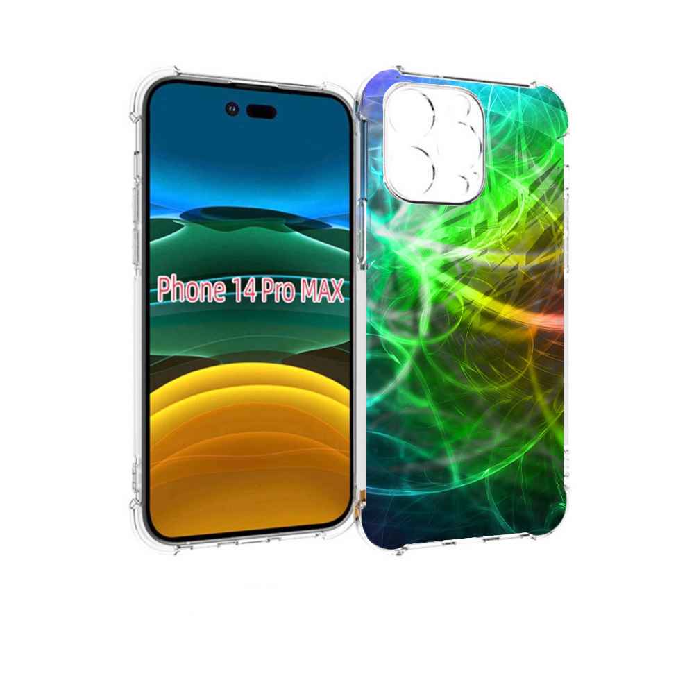 

Чехол MyPads разноцветная-абстракция-линиями для iPhone 14 Pro Max, Прозрачный, Tocco