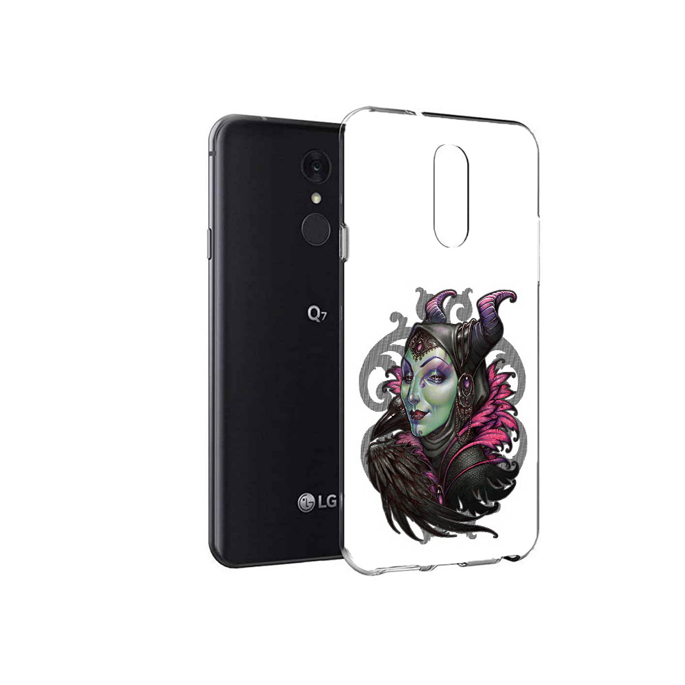 

Чехол MyPads Tocco для LG Q7 зеленая девушка с вороном (PT113427.75.357), Tocco