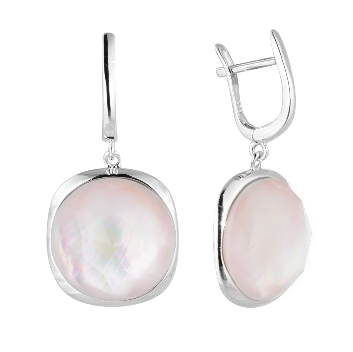 

Серьги женские из серебра Balex Jewellery 2436930227, перламутр/горный хрусталь, 2436930227