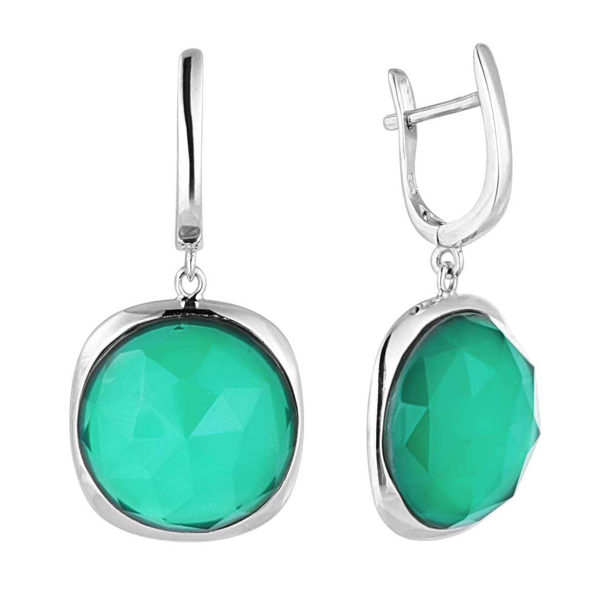 

Серьги женские из серебра Balex Jewellery 2436930228, агат/горный хрусталь, 2436930228