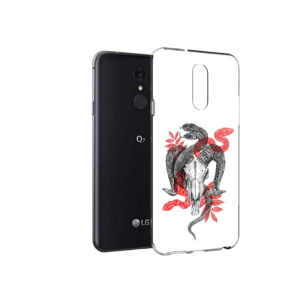

Чехол MyPads Tocco для LG Q7 змея в черепе рисунок (PT113427.75.365), Tocco