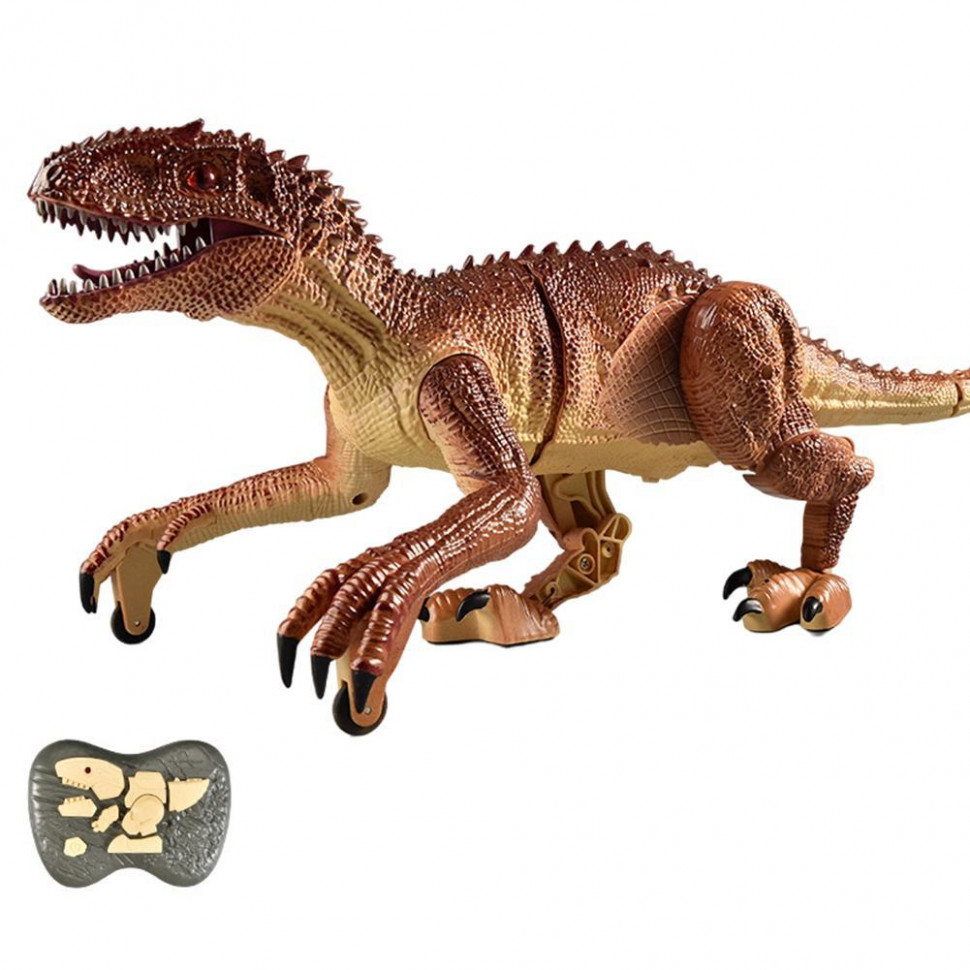 фото Радиоуправляемый робот cs toys коричневый динозавр raptor индоминус рекс 3701-2a
