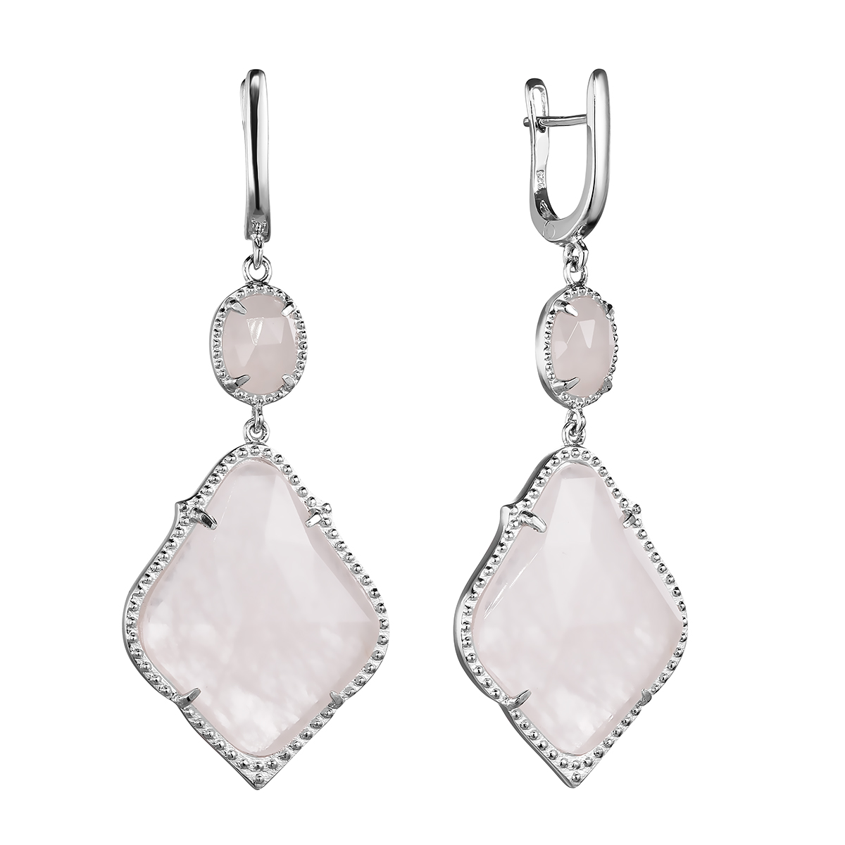 

Серьги женские из серебра Balex Jewellery 2436930246, кварц, 2436930246