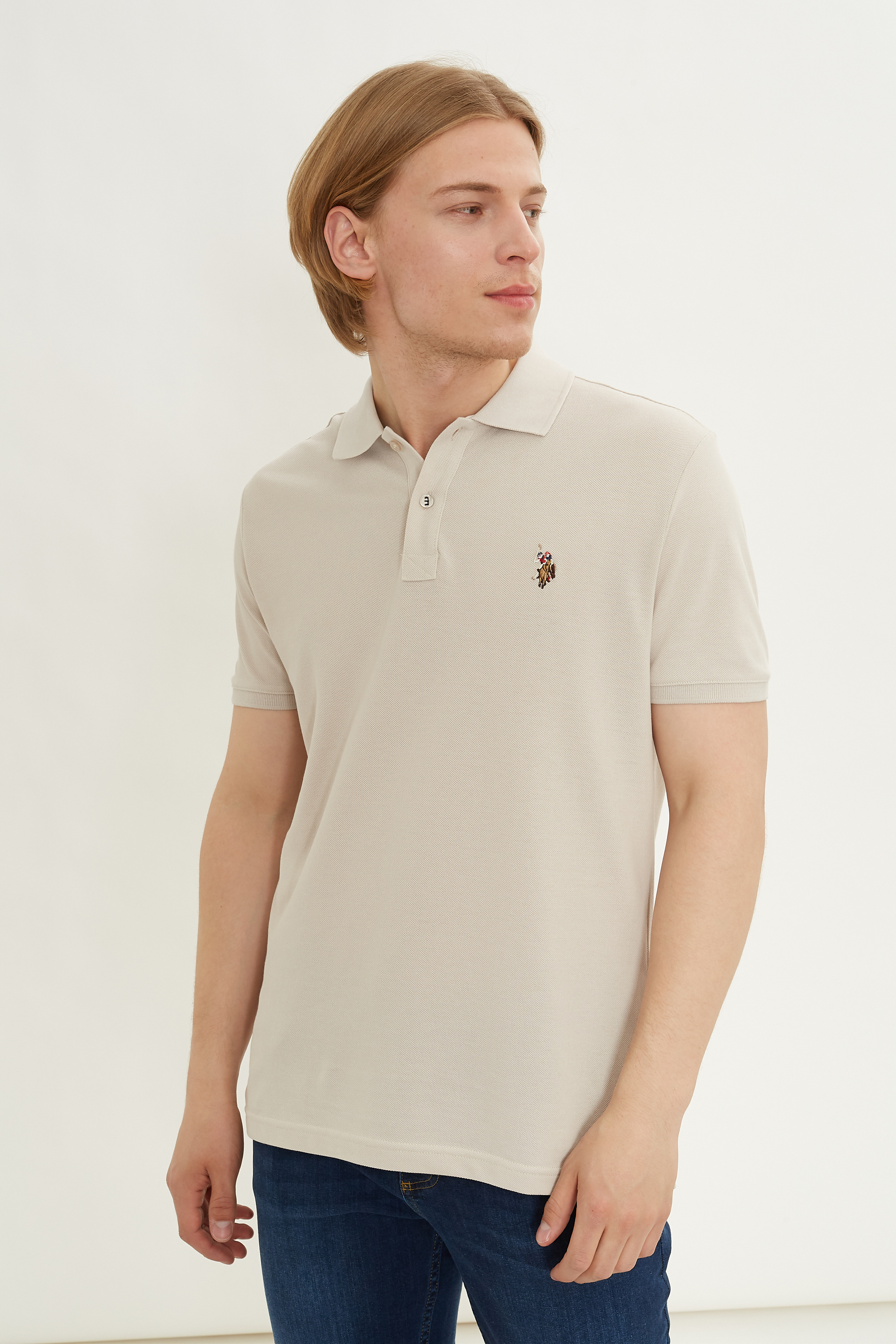 

Футболка мужская U.S. POLO Assn. G081SZ0110TP10IY021 бежевая M, G081SZ0110TP10IY021
