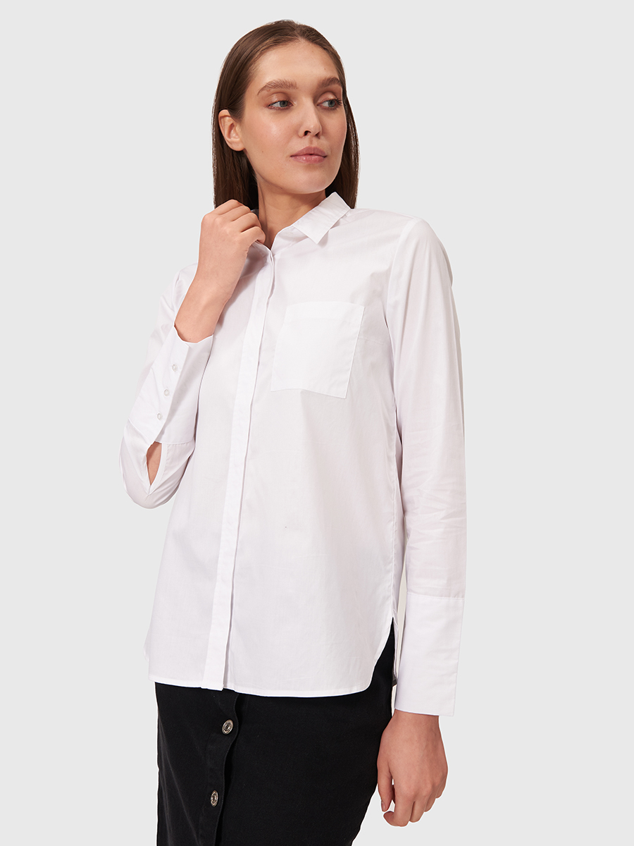 

Рубашка женская Modis M212W00017V788 белая 44 RU, M212W00017