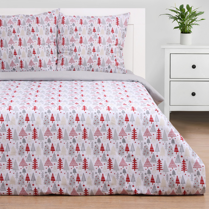 

Комплект постельного белья Этель 2 сп New Year's pattern 10385169, 175х215, 200х220, 70х70