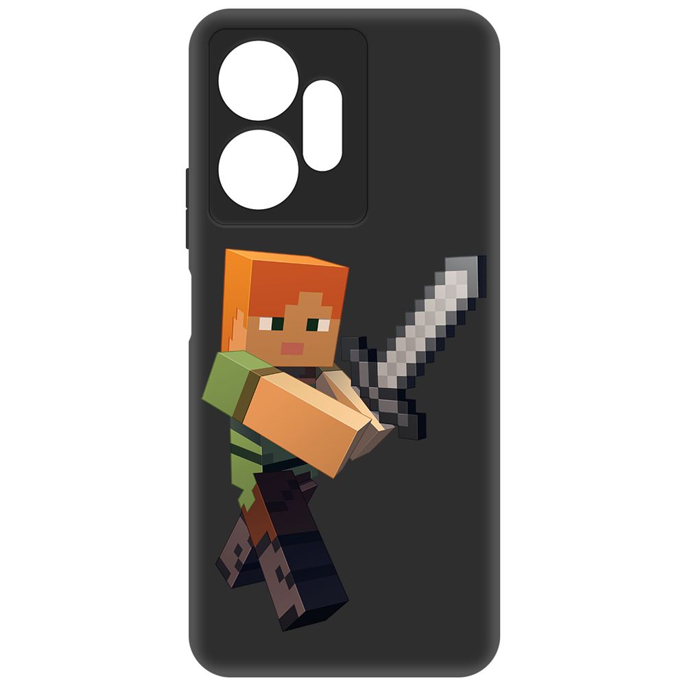 

Чехол-накладка Krutoff Soft Case Minecraft-Алекс для Infinix Zero 20 черный