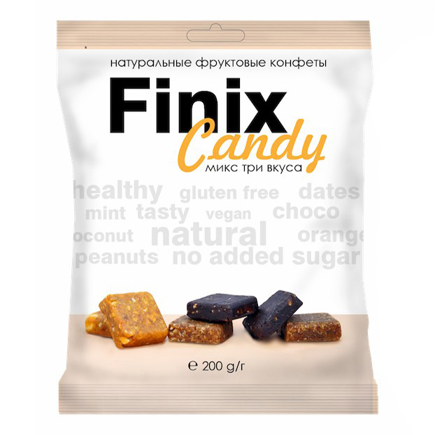 Конфеты Фрутилад Finix Candy фруктовые микс три вкуса 200 г