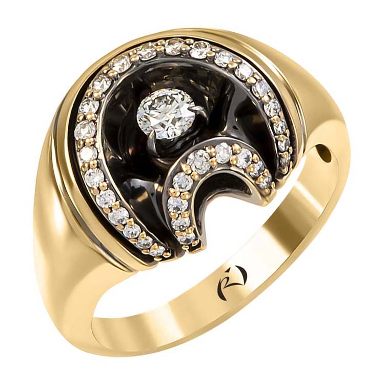 Кольцо из желтого золота с бриллиантом р. 17 Ringo ZK-10023-Y