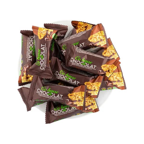 

Конфеты мультизлаковые Cobarde el Chocolate с темной глазурью со вкусом капучино