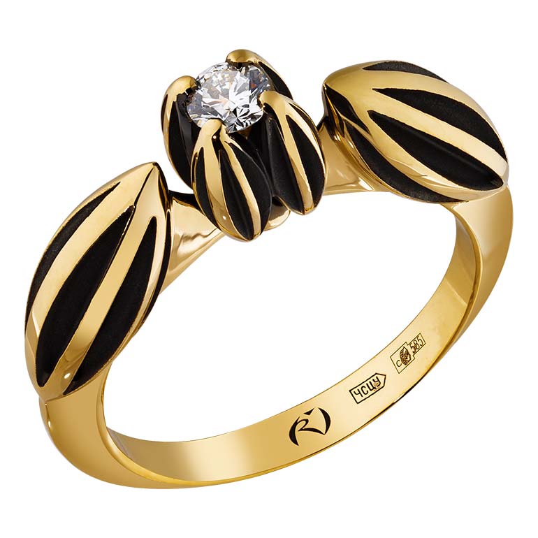 Кольцо из желтого золота с бриллиантом р. 18 Ringo ZK-7924-Y