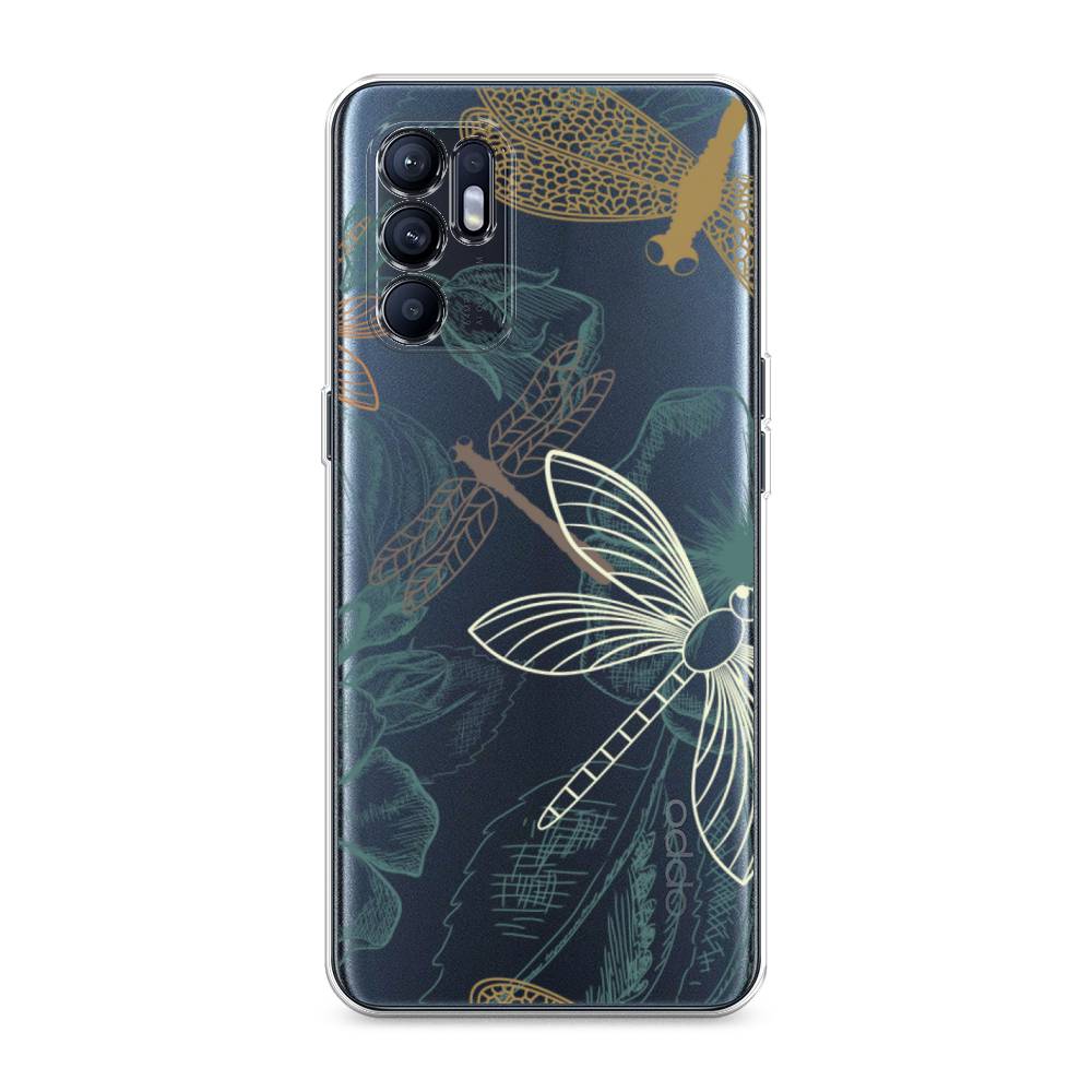 

Чехол Awog на Oppo Reno 6 "Тени стрекоз", Разноцветный, 257850-8