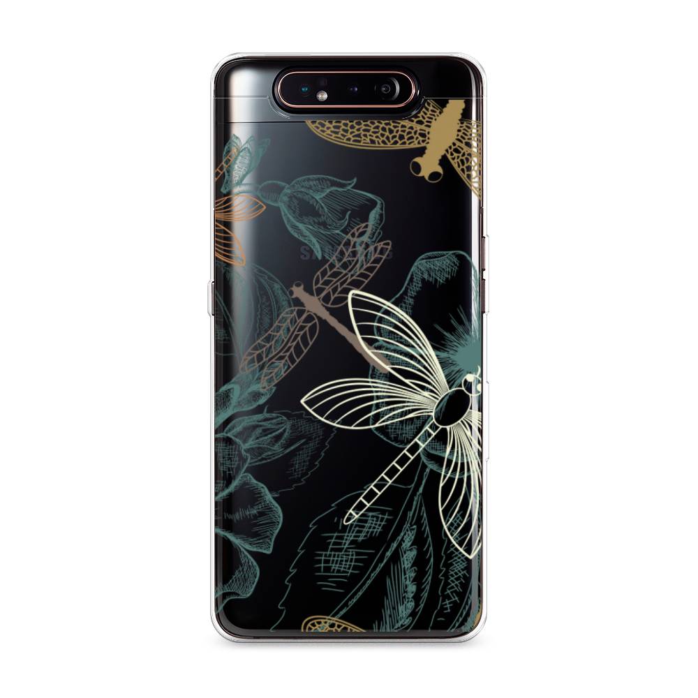 

Чехол Awog на Samsung Galaxy A80 "Тени стрекоз", Разноцветный, 28350-8